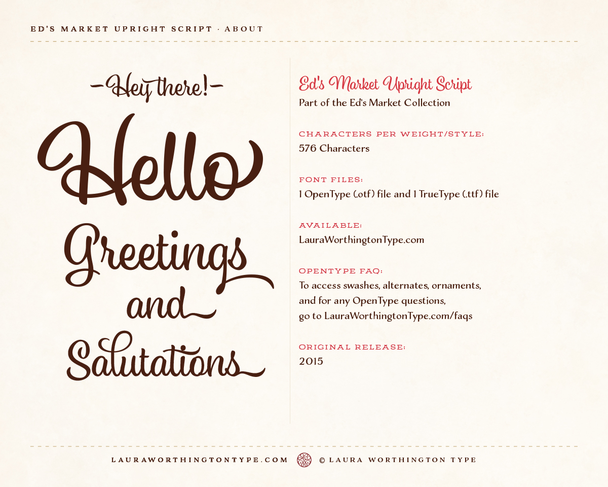 Ed's Market Upright Script by LauraWorthington GraphicRiver